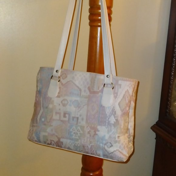 Elegant bag, Combination of fabric and leather - Picture 2 of 7